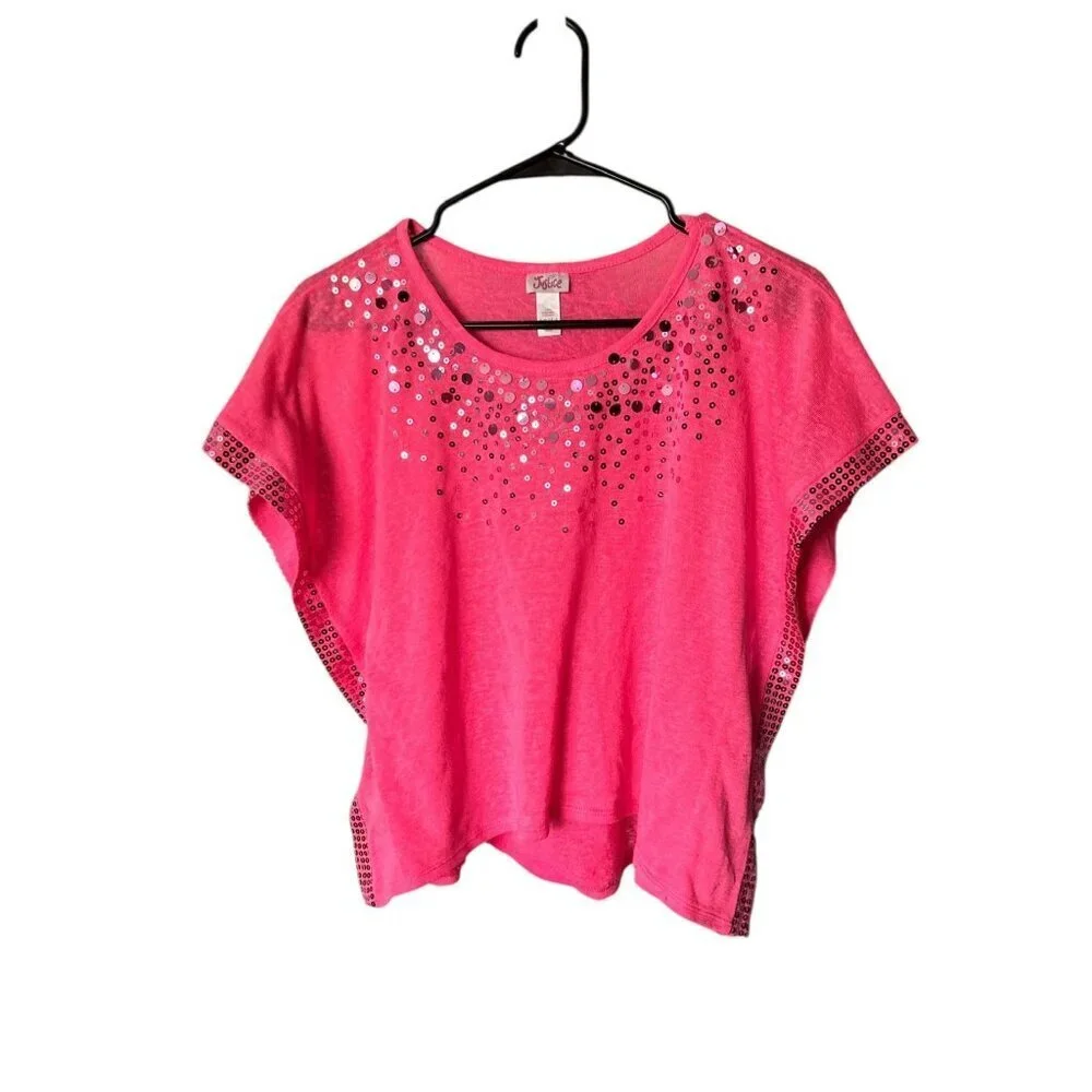 Justice Girls Pink Pink Crop Top